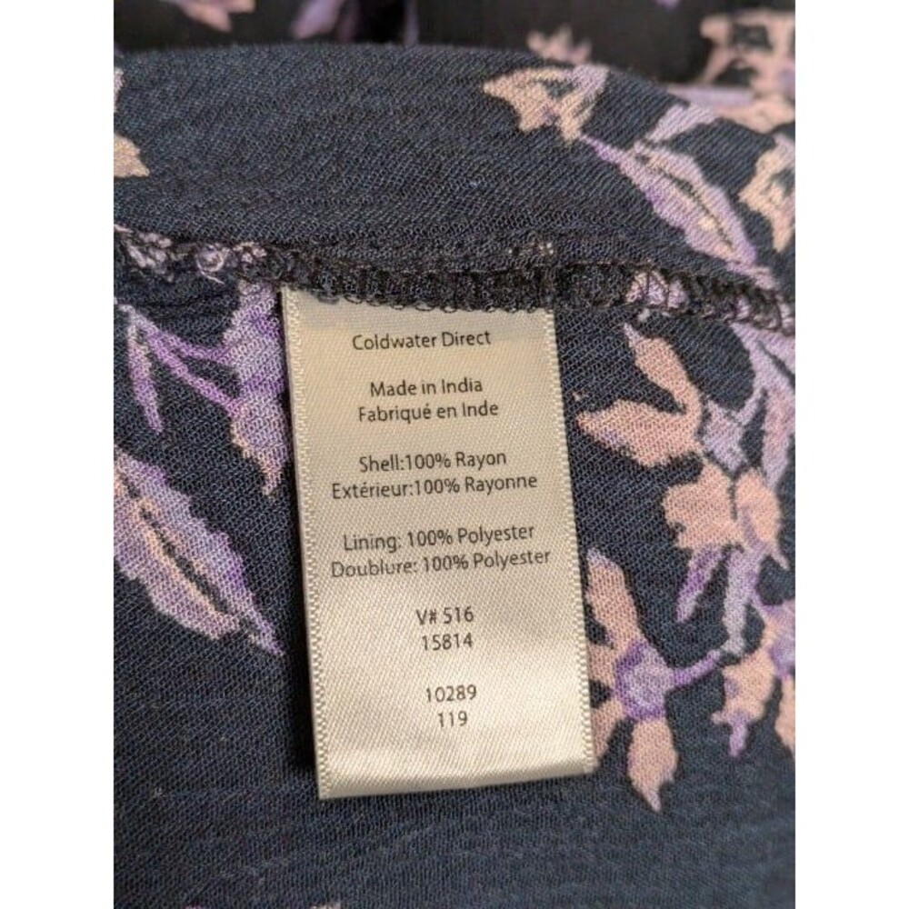 Black Floral Maxi Skirt Boho Cottagecore Whimsigoth Dark Academia XS - Picture 8 of 10